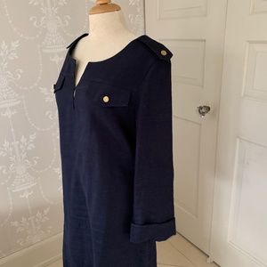 Tory Burch Navy Linen Dress